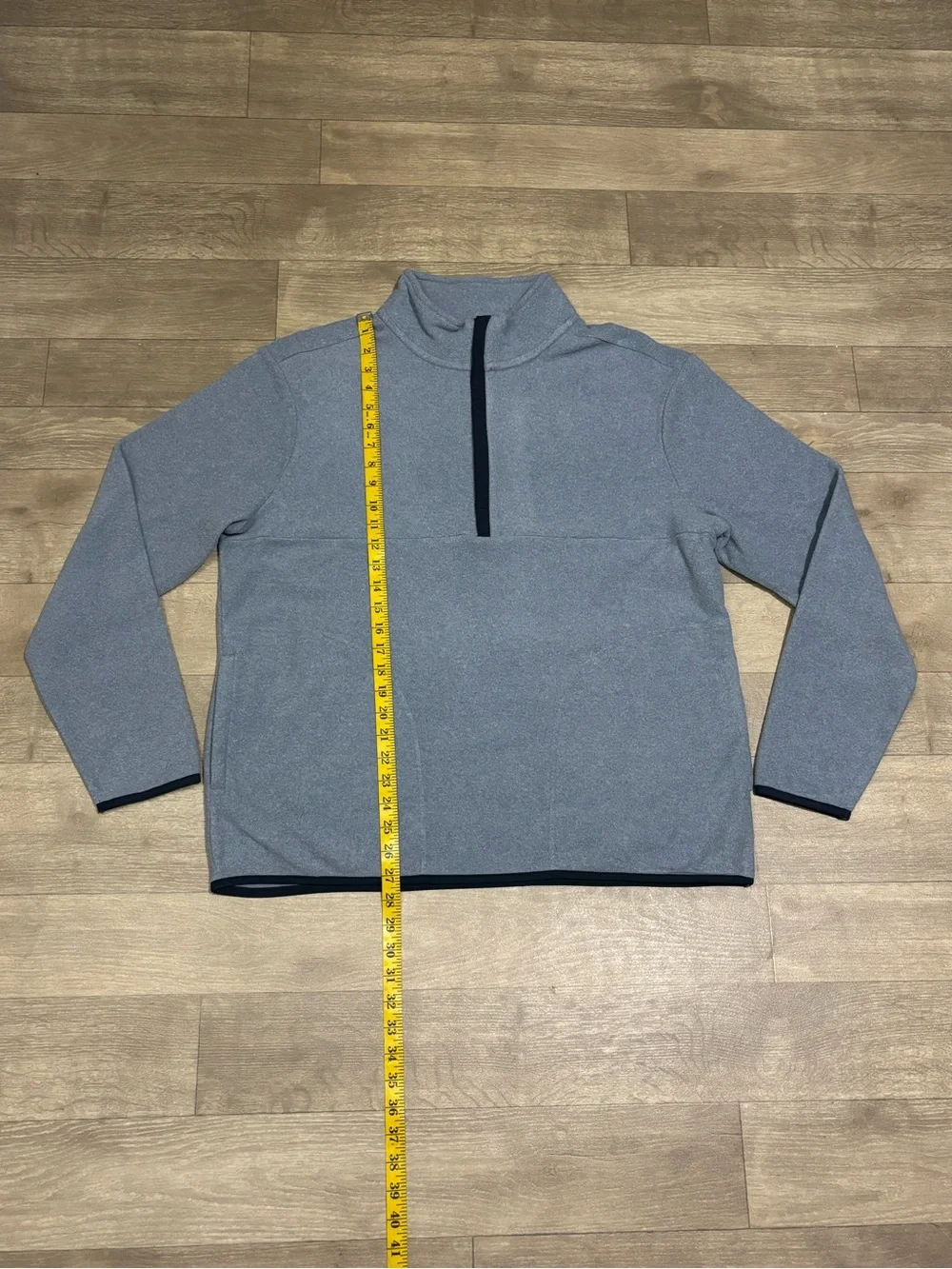 Goodfellow & Co Men's Polar Fleece Half Zip Sweatshirt Blue Size L